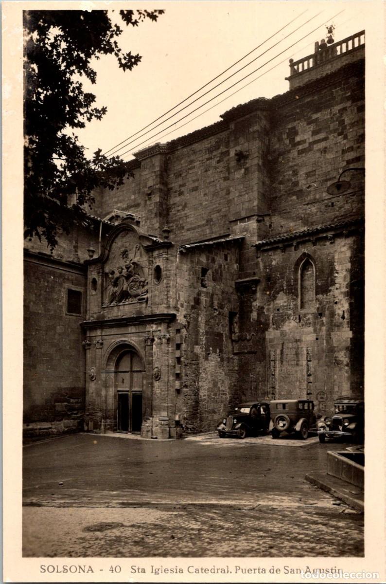 Postales: Solsona - Sta. Iglesia Catedral - Puerta de San Agust&iacute;n - Guilera 40 - 138x91mm - In&eacute;dita en Todocol