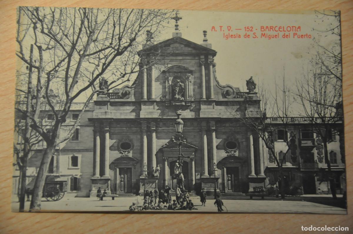 Postales: postal barcelona, iglesia de s.miguel del puerto, atv 152
