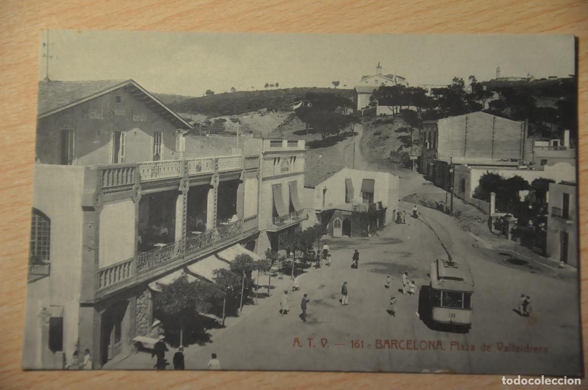 Postales: postal barcelona, plaza de vallvidrera, atv 161