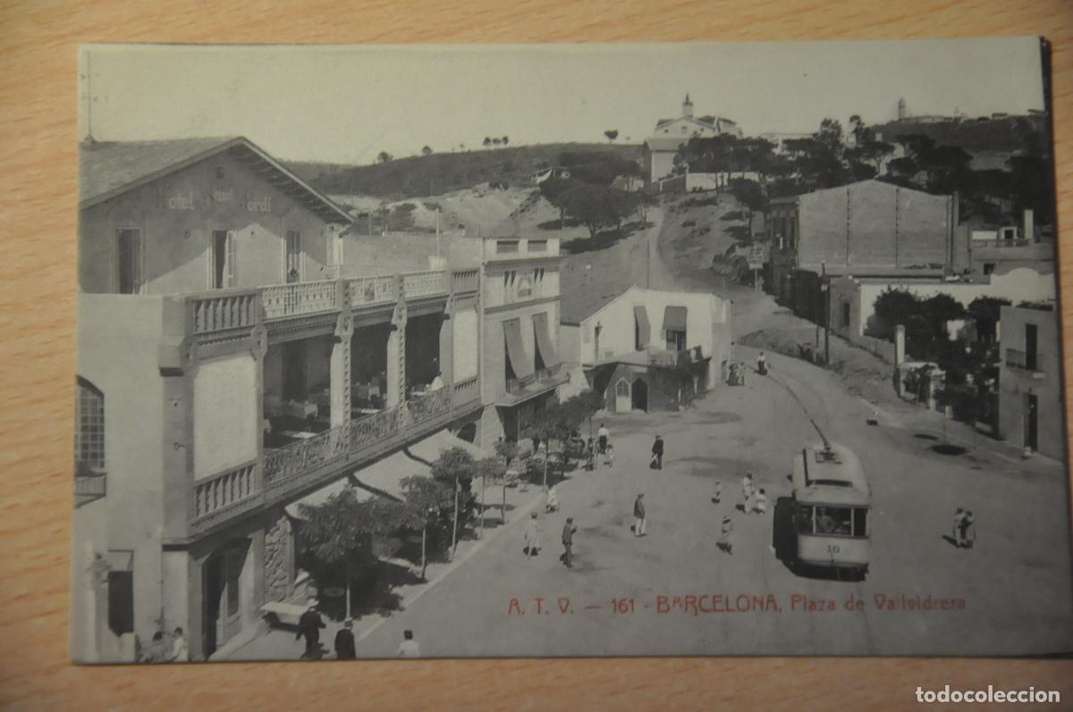 Postales: postal barcelona, plaza de vallvidrera, atv 161