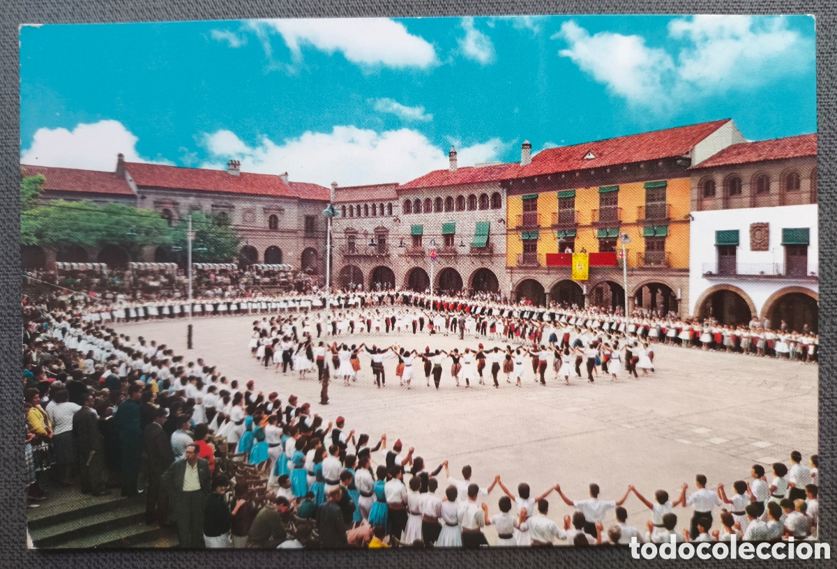 Postales: BARCELONA APLEC SARDANISTA POBLE ESPANYOL POSTAL COLOREADA 1963