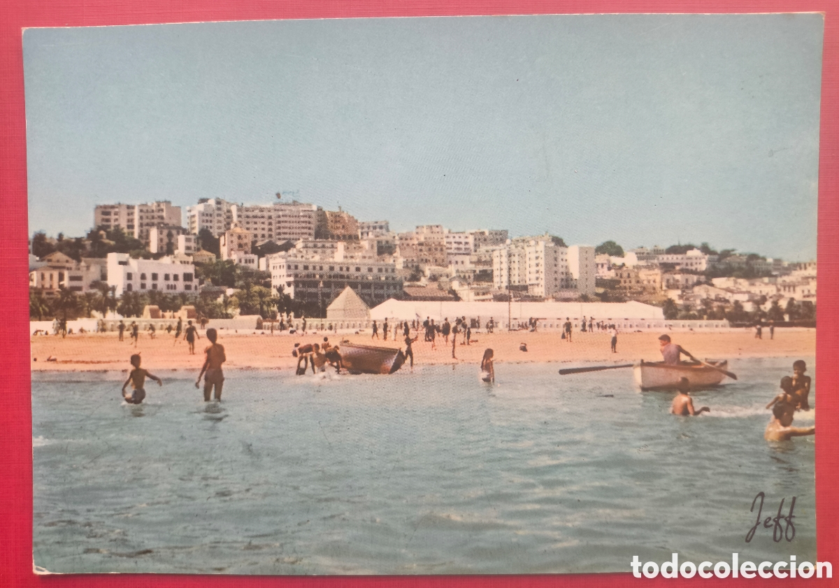 Postales: BADALONA PLAYA POSTAL FOTOGR&Aacute;FICA COLOREADA C. 1965