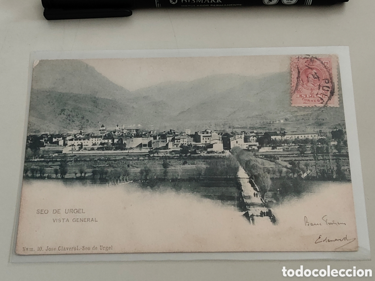 Postales: Tarjeta postal Seo de Urgel L&eacute;rida Vista general dorso sin dividir Editor jos&eacute; Claverol Hauser Menet