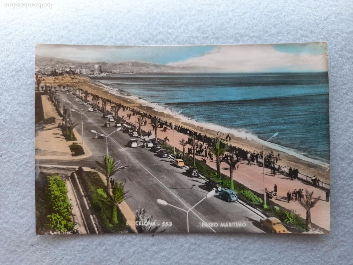 Postales: Barcelona. Paseo Mar&iacute;timo. Escrita el 31 de Agosto de 1960.