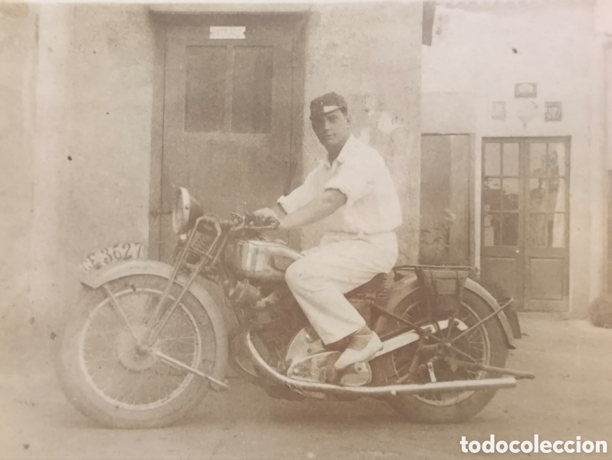Postales: MOTOCICLETA BSA MATR&Iacute;CULA GE 3627 POSTAL FOTOGR&Aacute;FICA FOTOGRAF&Iacute;A GIRONA C. 1925