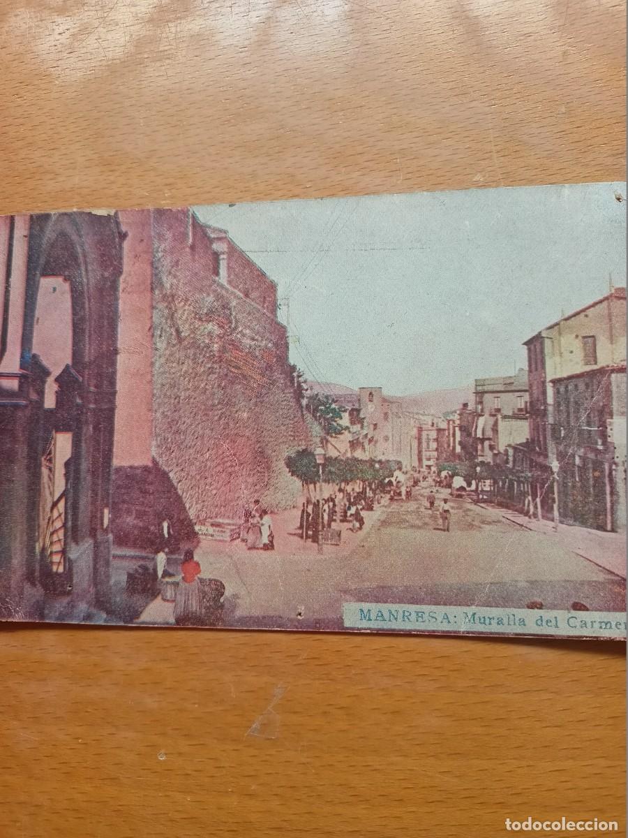 Postales: POSTAL ILUMINADA ANTIG&Uuml;A DE MANRESA-MURALLA DEL CARMEN (UNION POSTALE UNIVERSELLE)