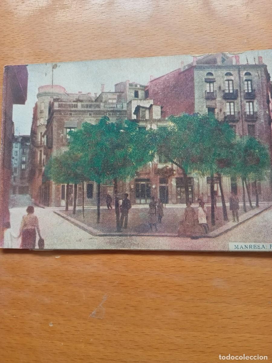 Postales: POSTAL ILUMINADA ANTIG&Uuml;A DE MANRESA - PLAZA DE URGELL- UNION POSTALE UNIVERSELLE