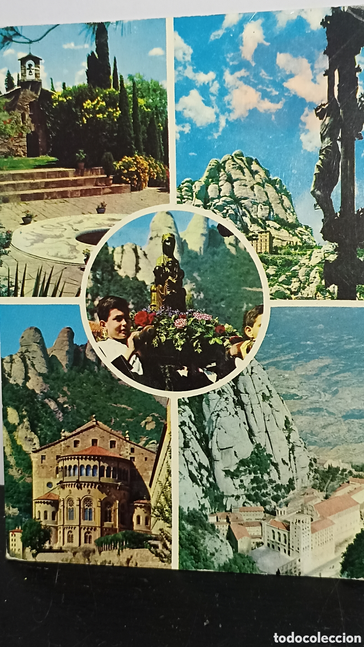Postales: Montserrat diversos aspectos del monasterio