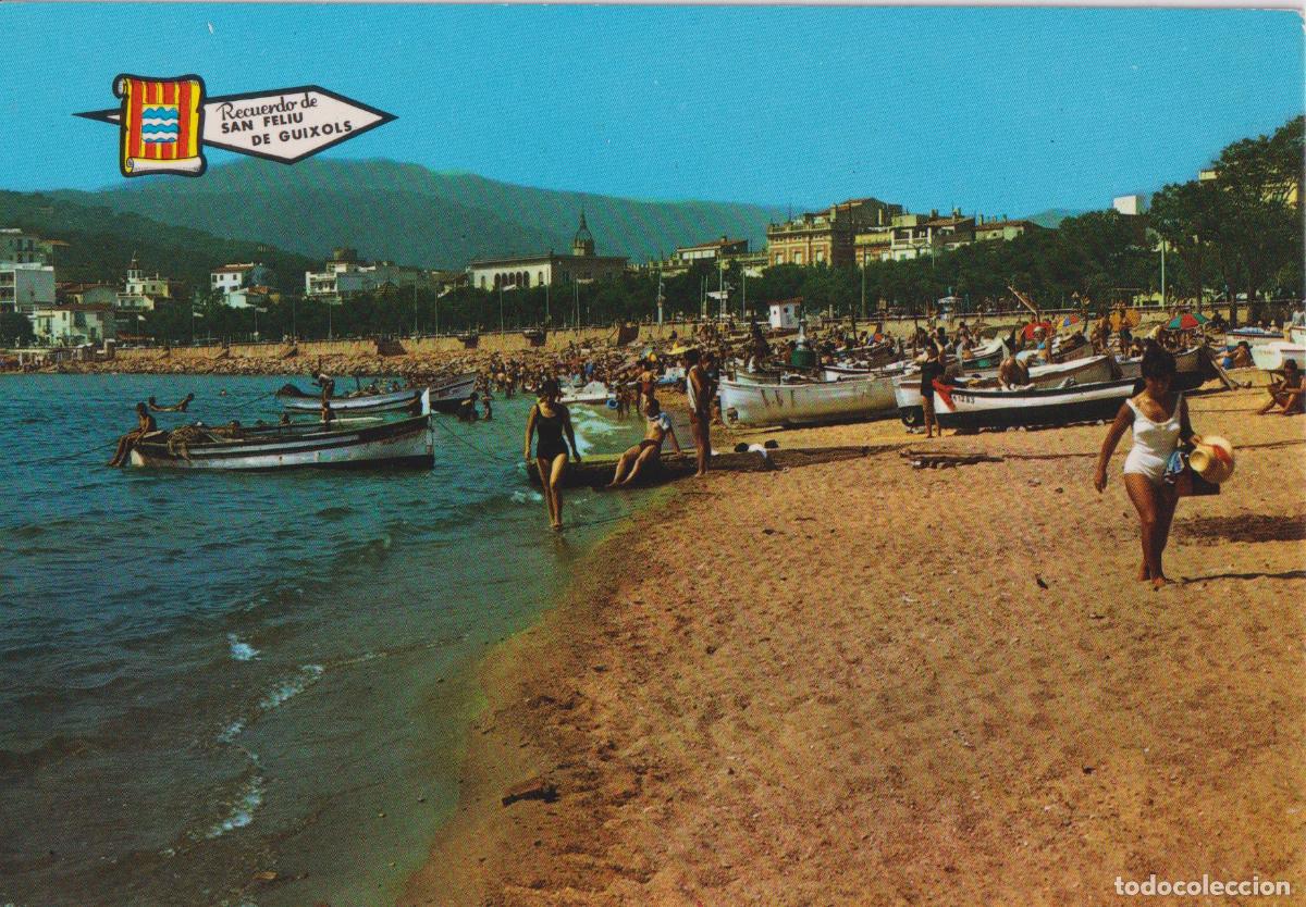 Postales: SANT FELIU DE GUIXOLS (GIRONA) PLAYA - ED.PERGAMINO N&ordm;1059 - S/C