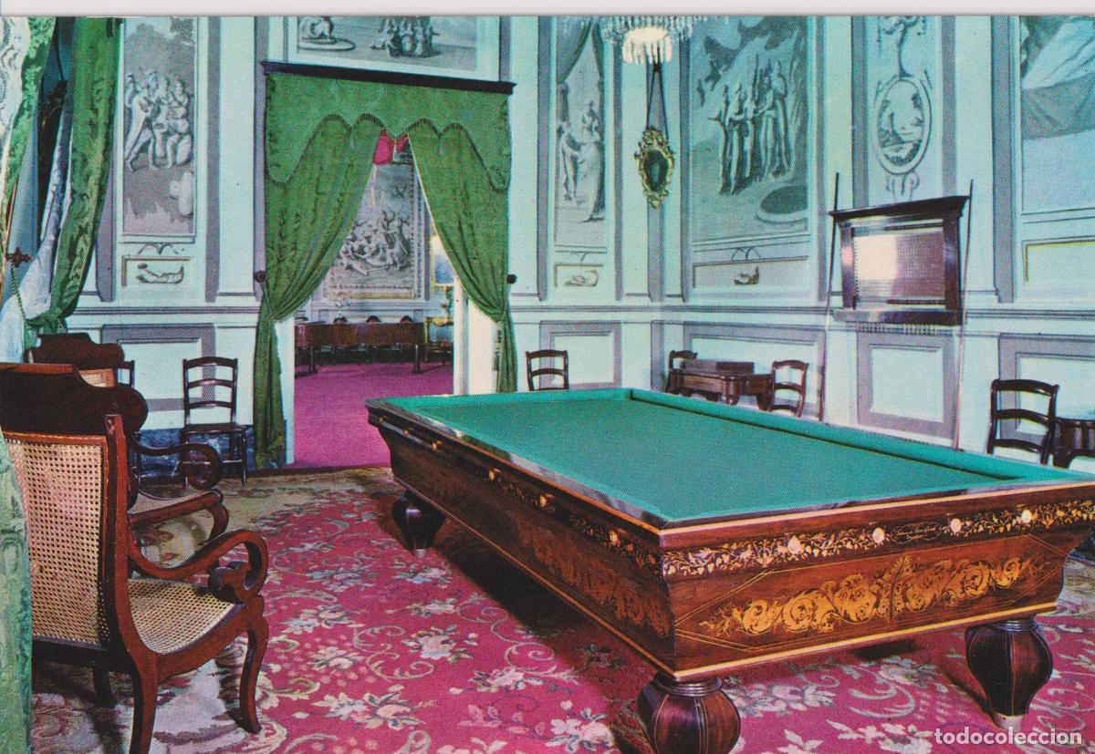 Postales: VILANOVA I LA GELTRU, MUSEO ROMANTICO, CASA PAPIOL, SALA ISABELINA DE BILLAR - JORGE MAS N&ordm;12 - S/C