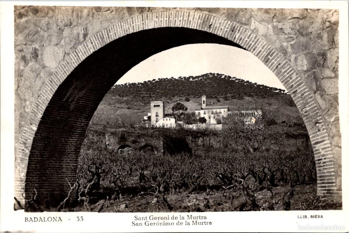 Postales: Badalona - Sant Geroni de la Murtra - Llib. Riera 33 - 139x92mm