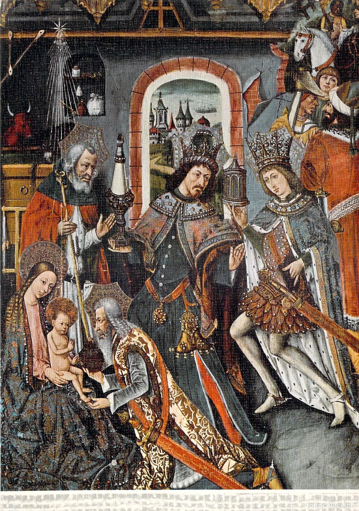 Postales: Postal del Retablo de la Epifan&iacute;a de Juan Reixach del Museo de Arte de Catalu&ntilde;a