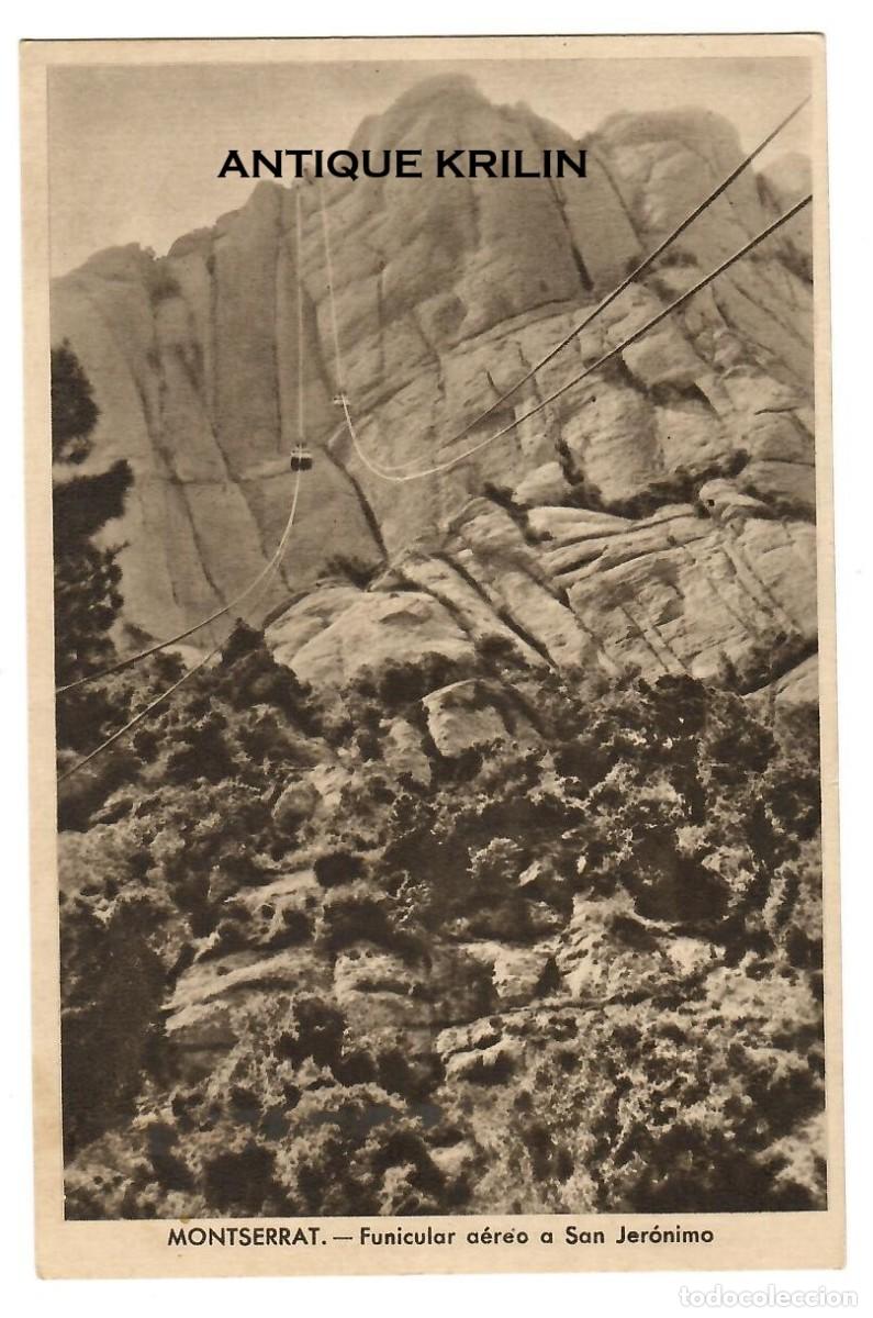 Postales: MONTSERRAT / FUNICULAR AEREO A SAN JERONIMO / EDICION RIEUSSET / SIN FRANQUEAR