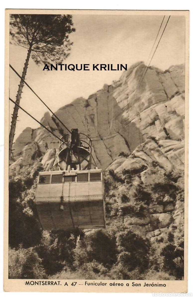 Postales: MONTSERRAT N&ordm; A 47 FUNICULAR AEREO A SAN JERONIMO / EDICION RIEUSSET / SIN FRANQUEAR