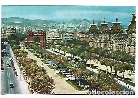 Postales: ARCO DE TRIUNFO Y PALACIO DE JUSTICIA.- BARCELONA