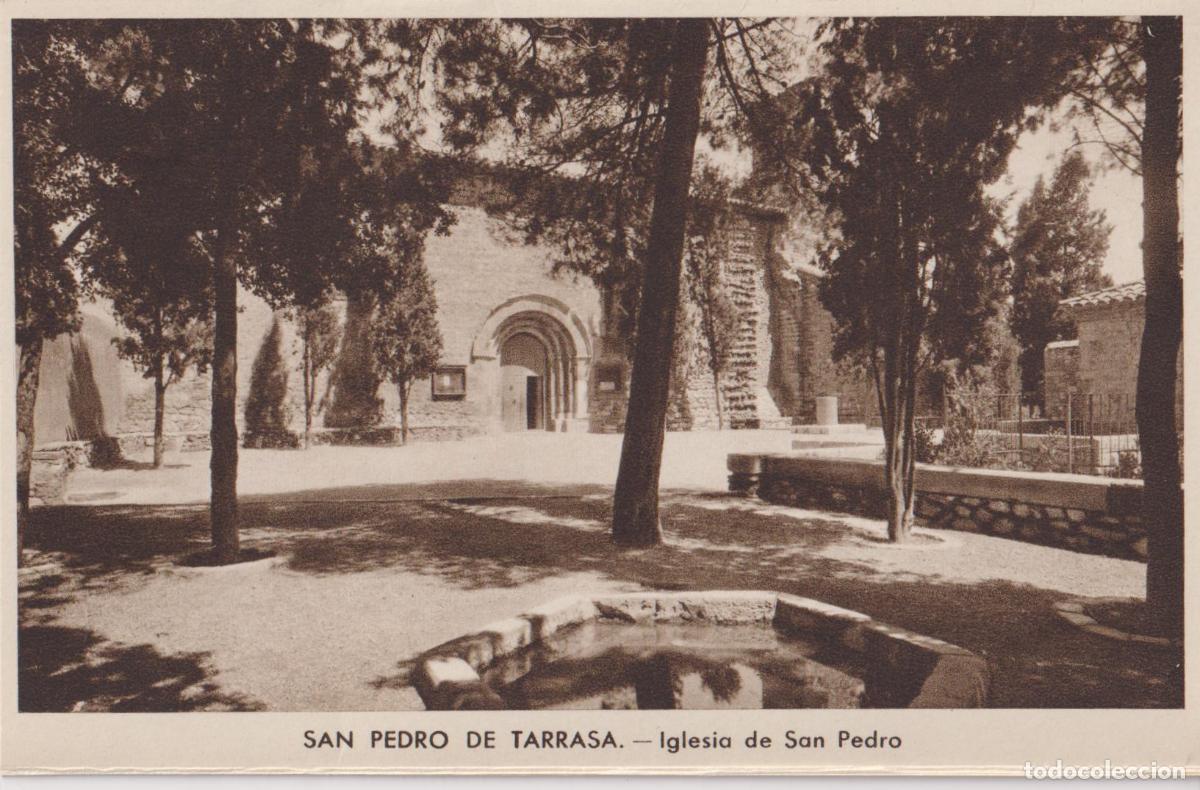 Postales: SAN PEDRO DE TARRASA (BARCELONA) IGLESIA DE SAN PEDRO - HUECOGRABADO RIEUSSET - S/C