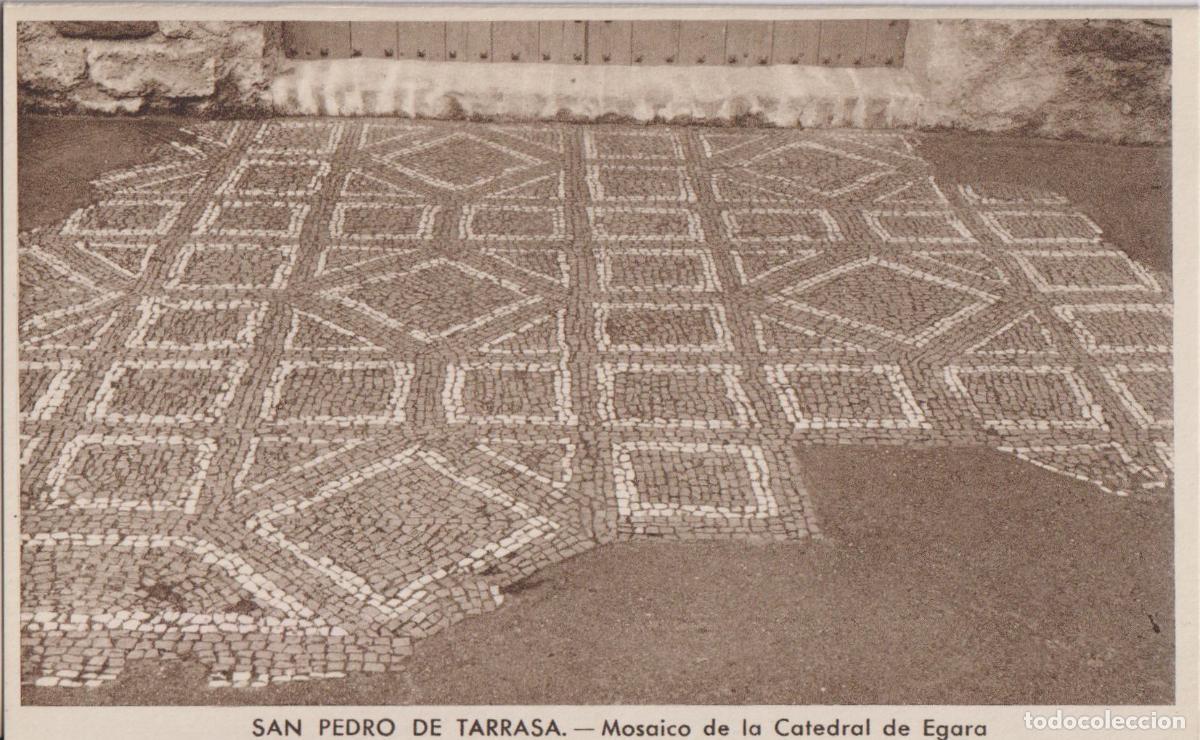 Postales: SAN PEDRO DE TARRASA (BARCELONA) MOSAICO DE LA CATEDRAL DE EGARA - HUECOGRABADO RIEUSSET - S/C