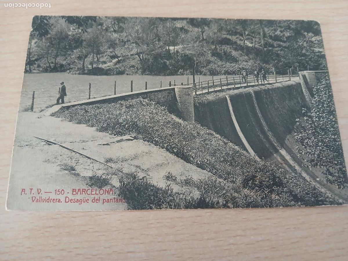 Postales: postal barcelona, vallvidrera, desgue del pantano, atv 150