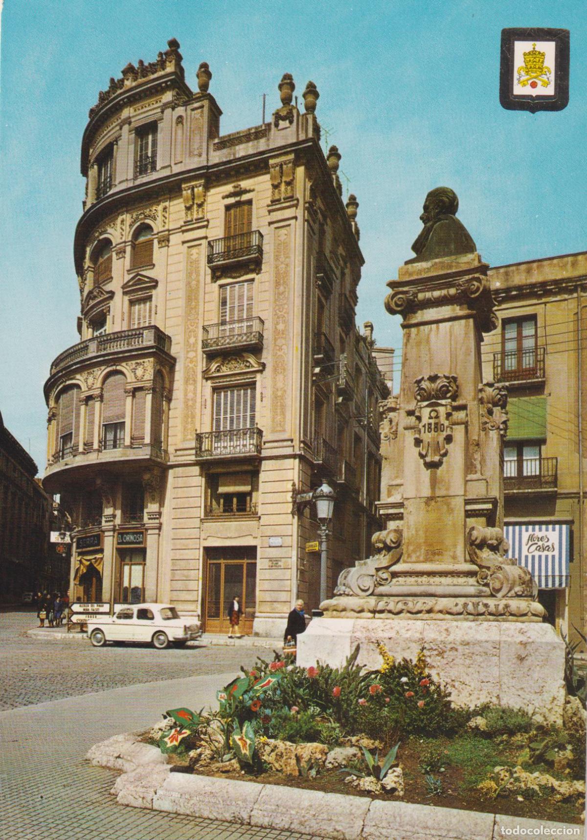Postales: REUS (TARRAGONA) PLA&Ccedil;A CATALUNYA - ESCUDO DE ORO N&ordm;2019 - ESCRITA 1968