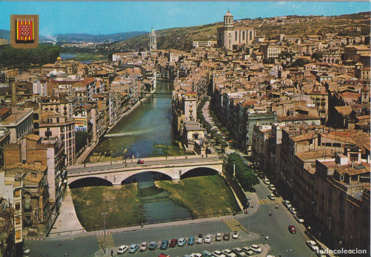Postales: GIRONA, VISTA GENERAL I RIU ONYAR - ESCUDO DE ORO N&ordm;28 - S/C