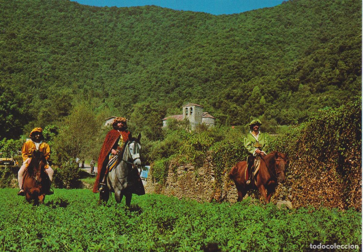 Postales: FALGONS (GIRONA) APLEC: ELS CAVALLER RETORNEN AL CASTELL - EDICIONES RO-FOTO N&ordm;4 - S/C