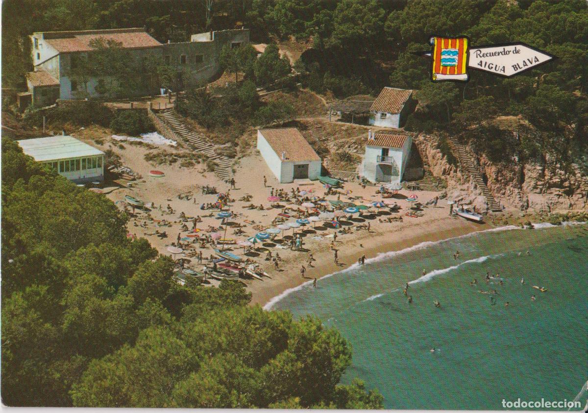 Postales: AIGUA BLAVA, BAGUR (GIRONA) VISTA GENERAL DE LA PLAYA - ED.PERGAMINO N&ordm;502 - S/C