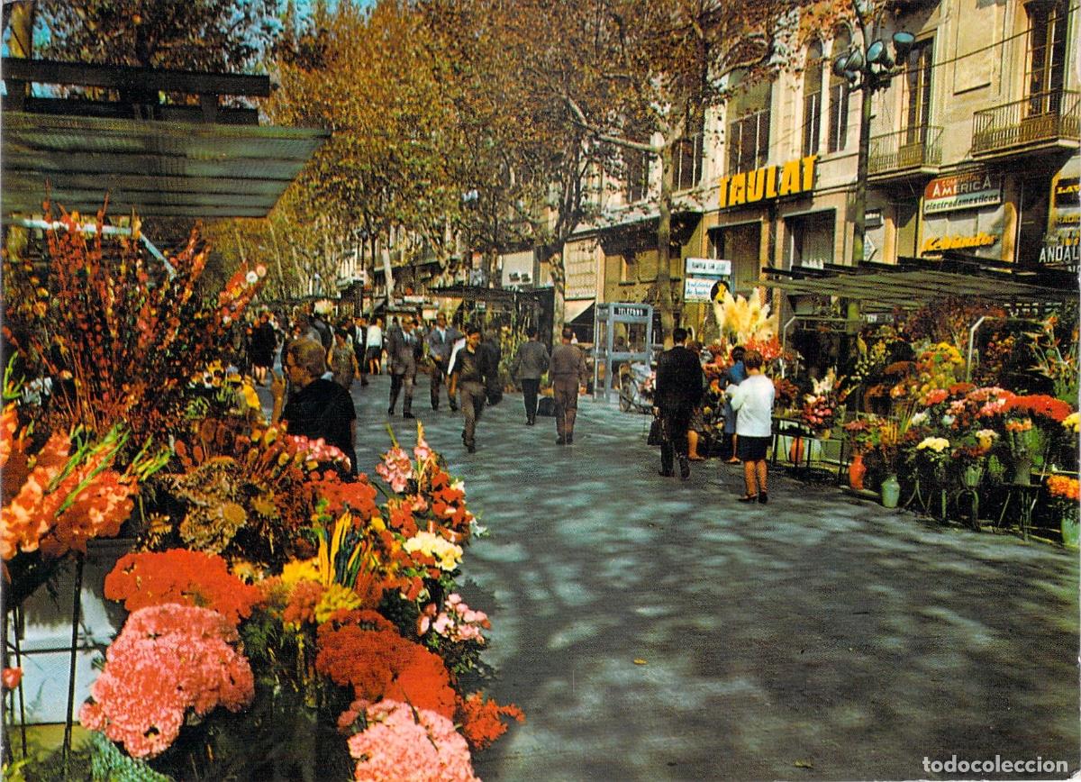 Postales: Postal de Barcelona Rambla de las Flores