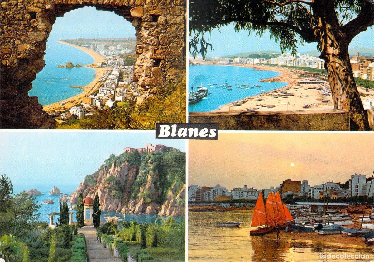 Postales: Postal de Blanes, Costa Brava, paisajes de playa