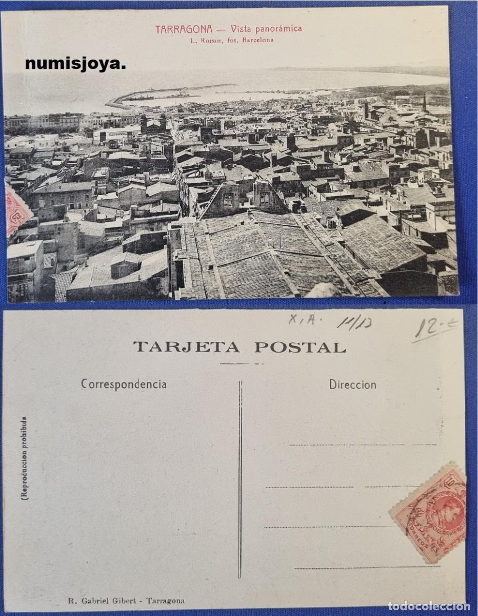 Postales: Postal de Tarragona Espa&ntilde;a a&ntilde;o 1905. Vista Panor&aacute;mica. Fot. ROISIN. Con sello de 10 Cs.
