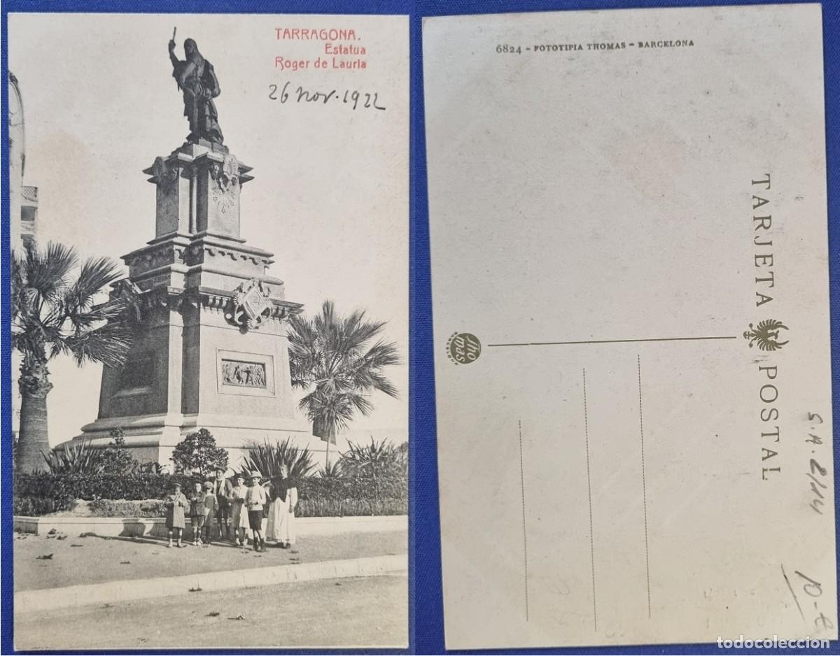Postales: Postal de Tarragona Espa&ntilde;a a&ntilde;o 1905. Estatua Roger de Lauria. Fot. THOMAS.