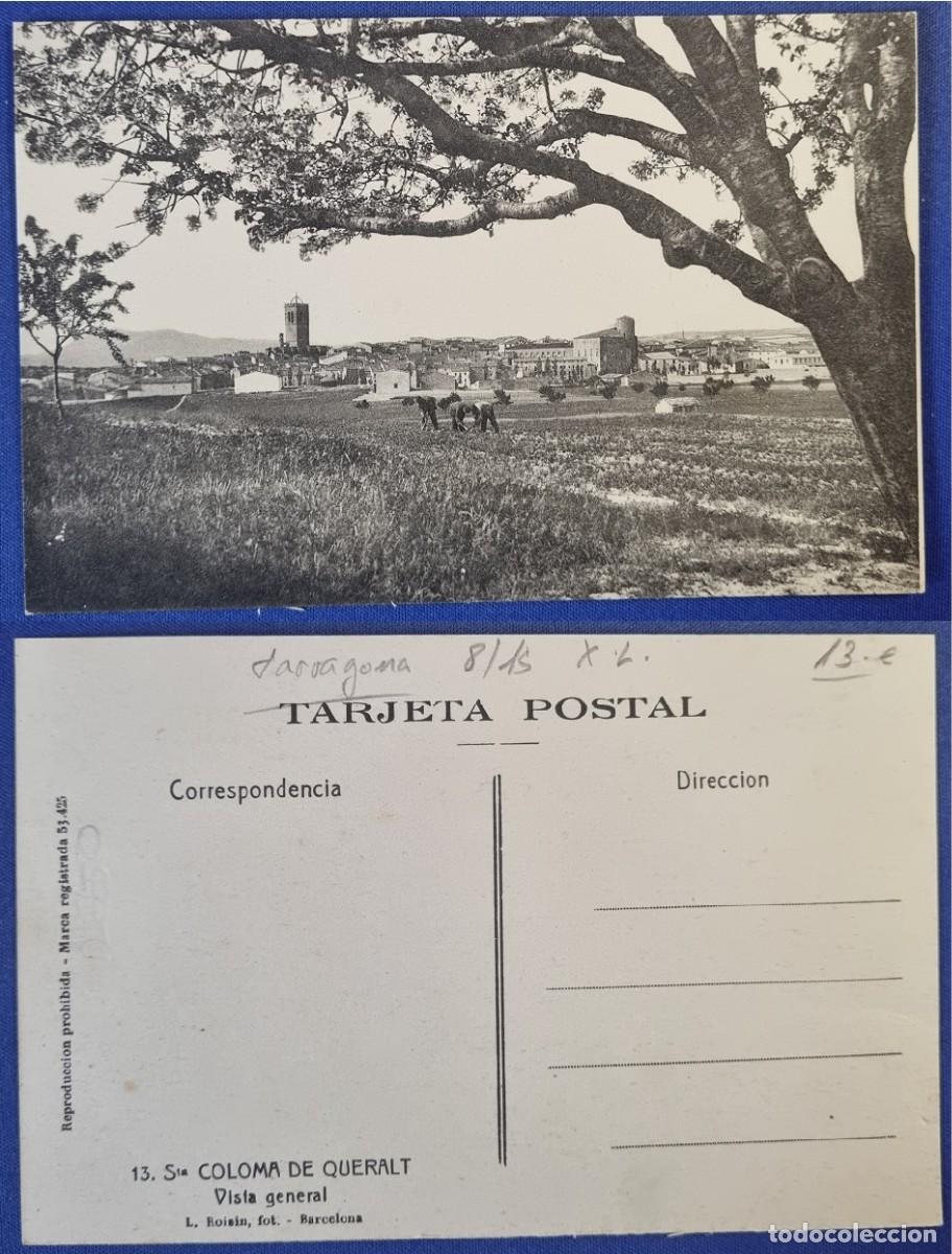 Postales: Postal de Santa Coloma de Queralt Tarragona Espa&ntilde;a. A&ntilde;o 1910. Vista General. Fot. ROISIN.