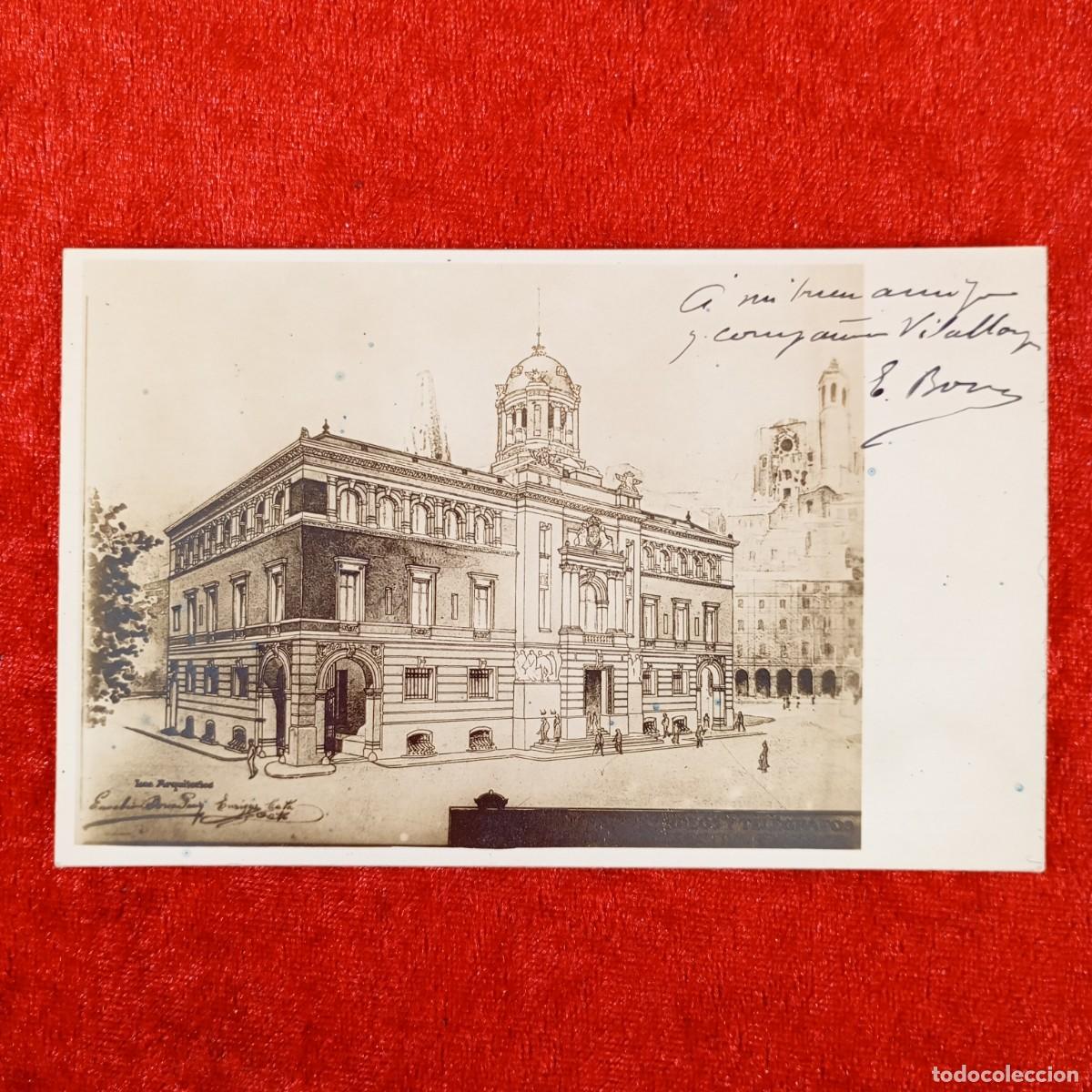 Postales: PROYECTO DE LA CASA DE CORREOS DE GERONA - MODERNISTA - C. 1890 - RAR&Iacute;SIMA POSTAL / 816