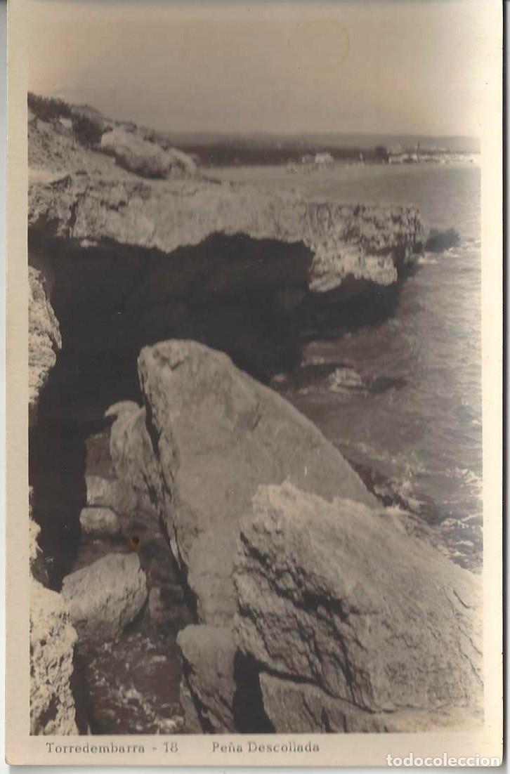 Postales: Torredembarra antigua postal n&ordm; 18 Pe&ntilde;a Descollada.