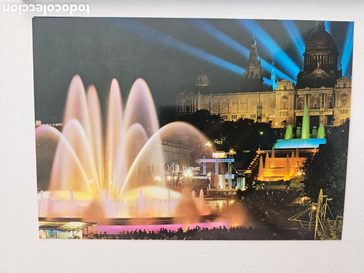 Postcards: Postal Barcelona Palacio Nacional y Fuente M&aacute;gica de Montju&iuml;c - Zerkowitz - 15 x 10,5 cm
