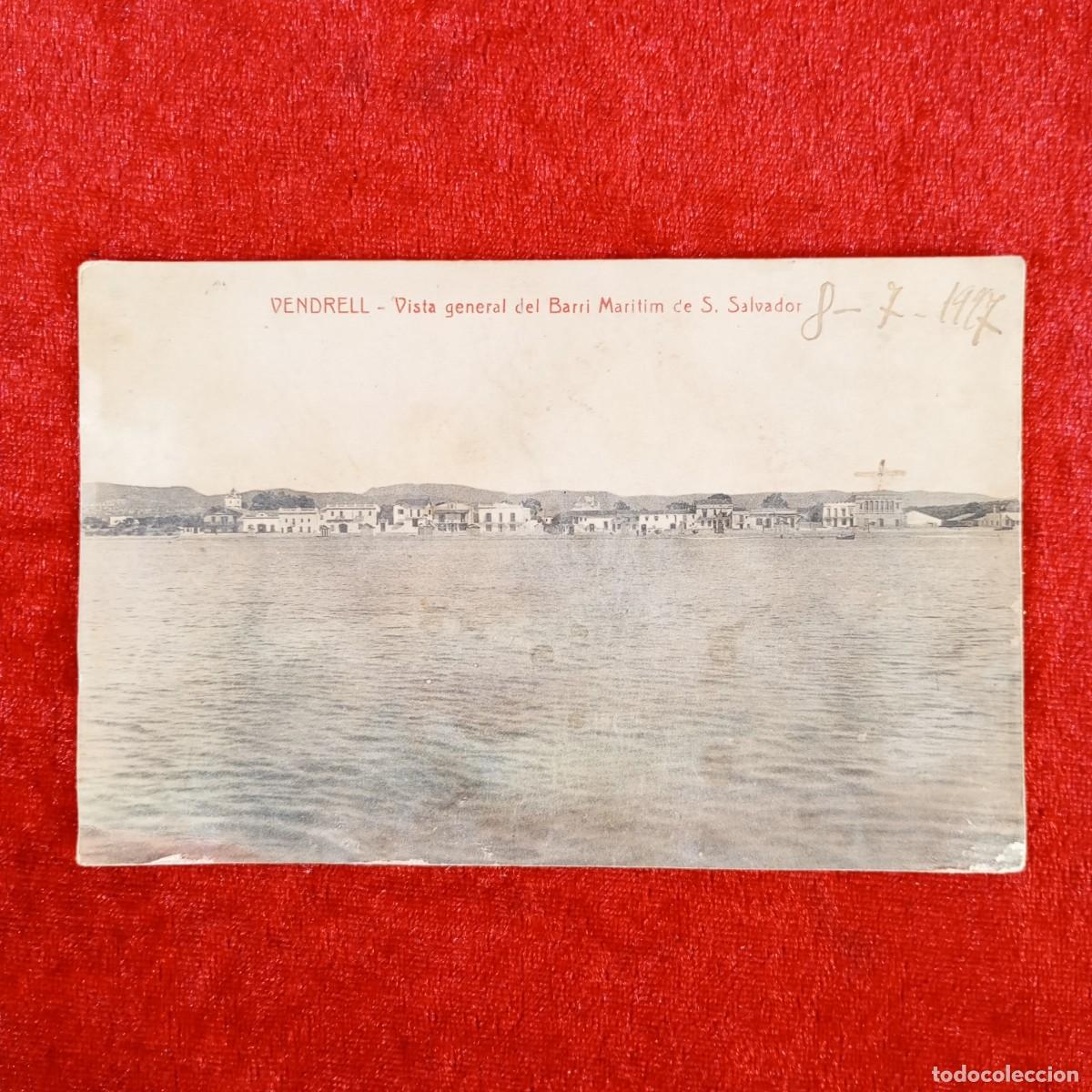 Postales: VENDRELL - VISTA GENERAL DEL BARRI MARITIM DE S. SALVADOR - 1927 - RAR&Iacute;SIMA - MODERNISTA / 885