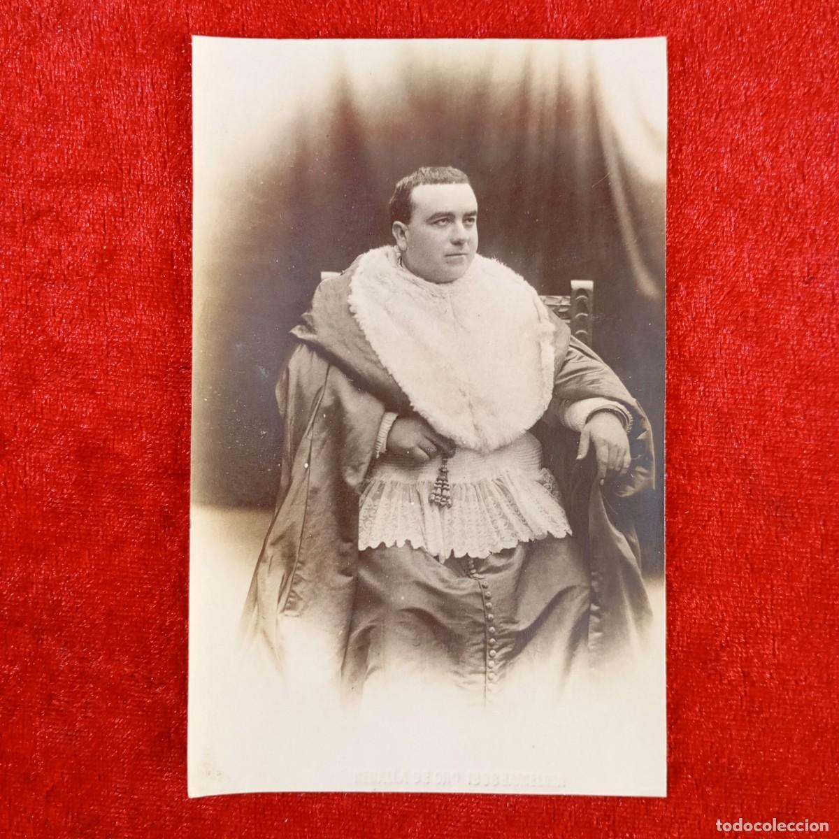 Postales: FOTOGRAF&Iacute;A - CARDENAL O OBISPO DE BARCELONA - C. 1900 - RAR&Iacute;SIMA FOTOGRAF&Iacute;A - RELIGIOSA / 886