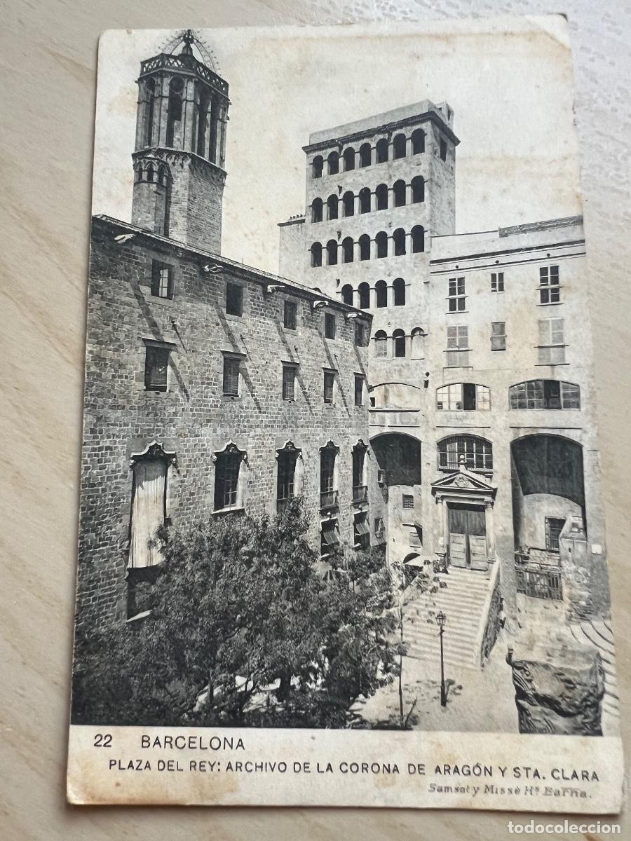 Postales: BARCELONA PLAZA DEL REY POSTAL FOTOGRAFICA 1905 SAMSAT Y MISS&Eacute;