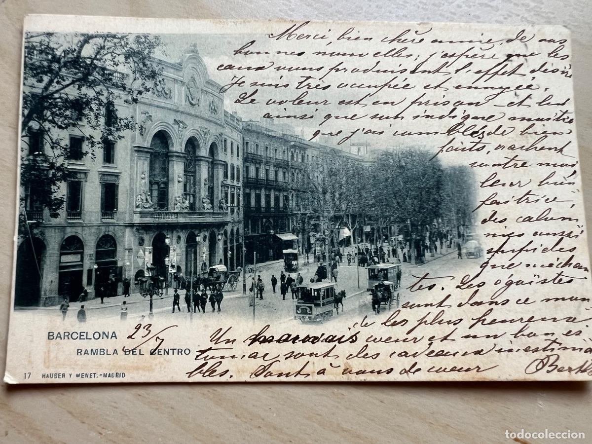 Postales: BARCELONA RAMBLA DEL CENTRO POSTAL FOTOGRAFICA HAUSER Y MENET