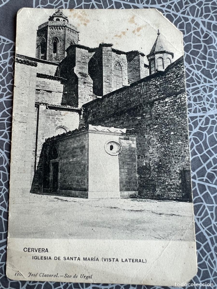 Cartes Postales: CERVERA IGLESIA DE SANTA MARIA 1911 TARJETA POSTAL