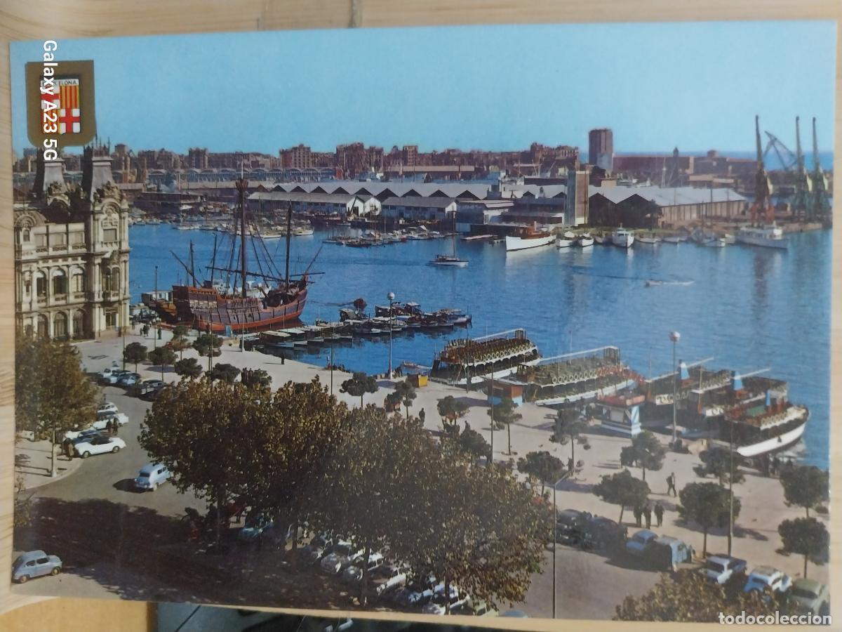 Postales: BARCELONA ED FISA 443 ANIMADA PUERTO COCHE CLASICO