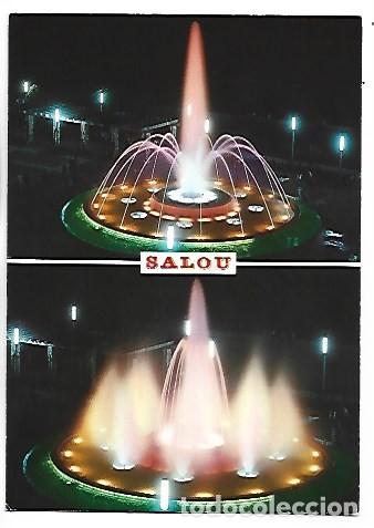 Postales: FUENTE LUMINOSA - LUMINOUS FOUNTAIN.- SALOU / TARRAGONA
