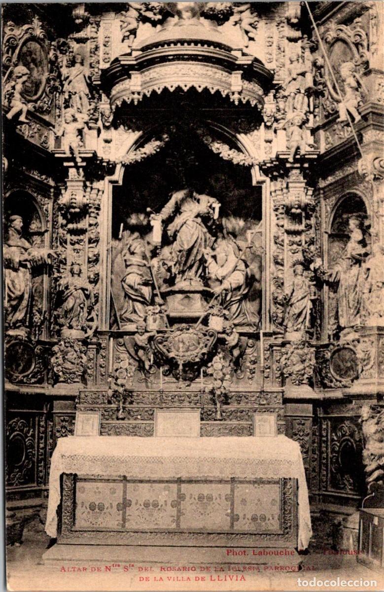 Postales: Llivia - Altar de Ntra. Sra. del Rosario de la Iglesia Parroquial - Labouche - 136x88mm