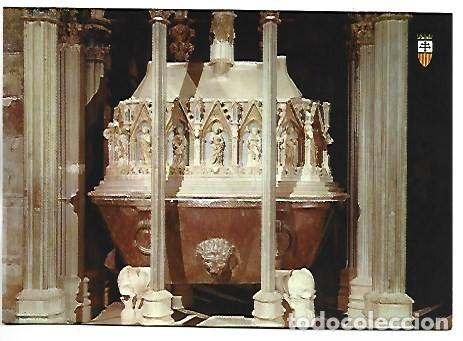 Postales: SEPULCRE DE PERE II - DETALL DE LA BANYERA.- MONASTERIO DE SANTES CREUS / TARRAGONA
