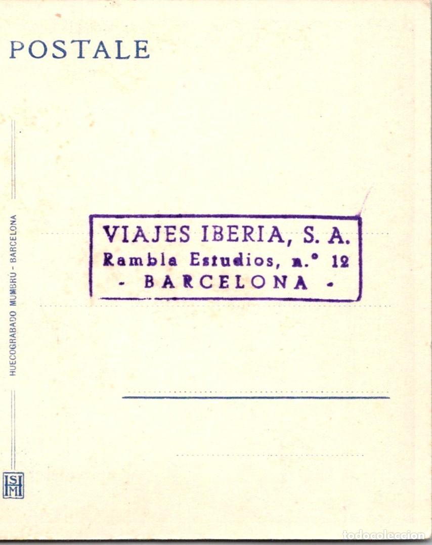 Postales: S'Agar&oacute; - Costa Brava - Catalogne - Un coin - H. Mumbr&uacute; - Sello Viajes Iberia (Obsequio) - 140x90mm