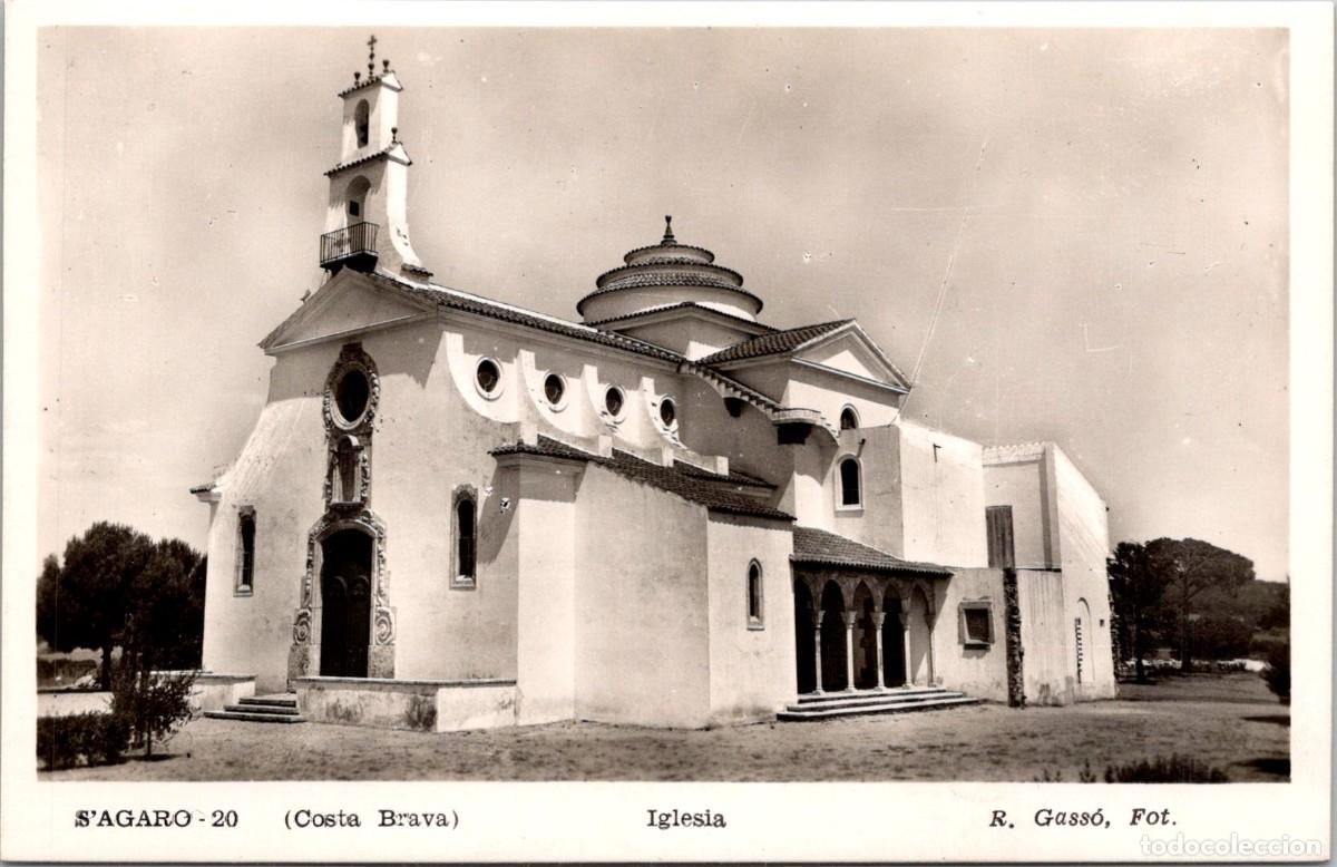 Postales: S'Agar&oacute; - Costa Brava - Iglesia - R. Gass&oacute; 20 - 140x91mm