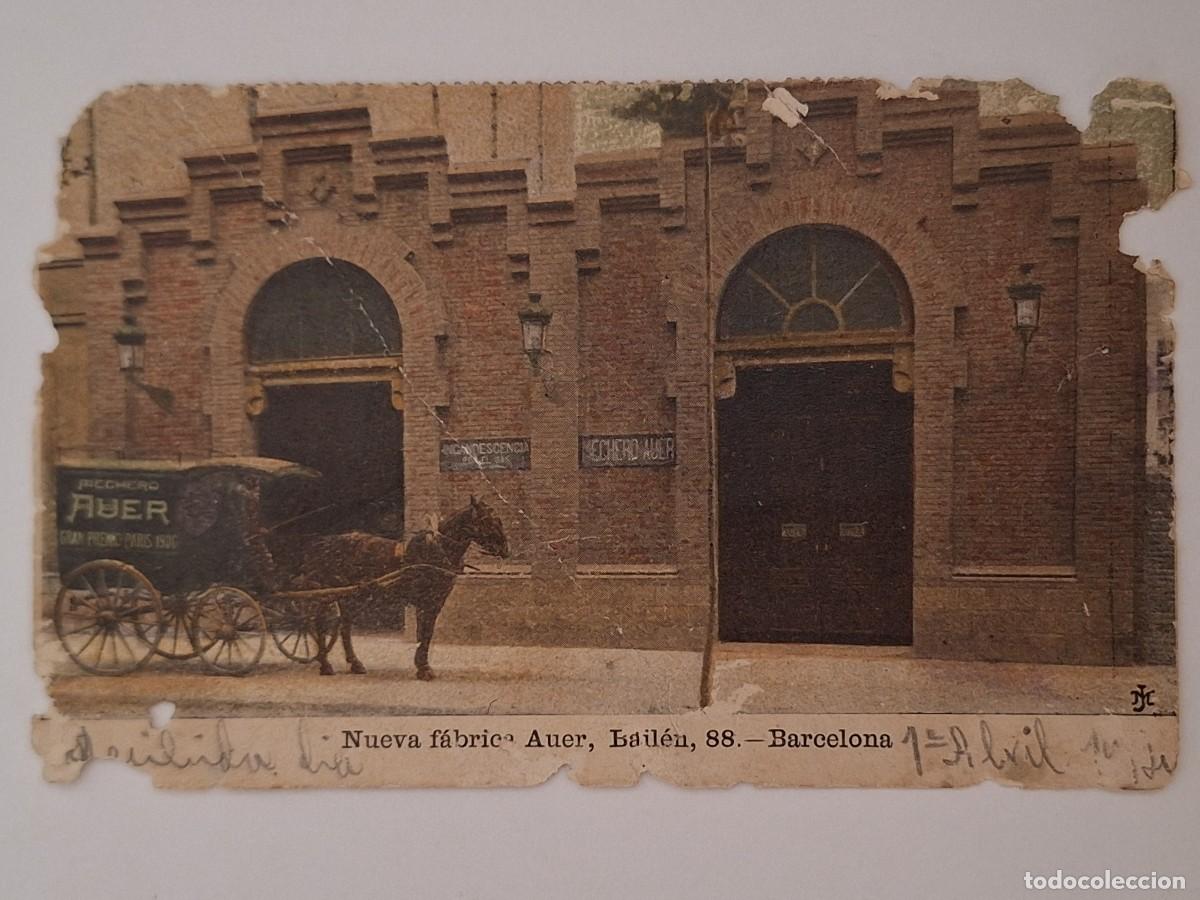 Postales: TARJETA POSTAL NUEVA FABRICA AUER , BAILEN 88 BARCELONA RV-3128