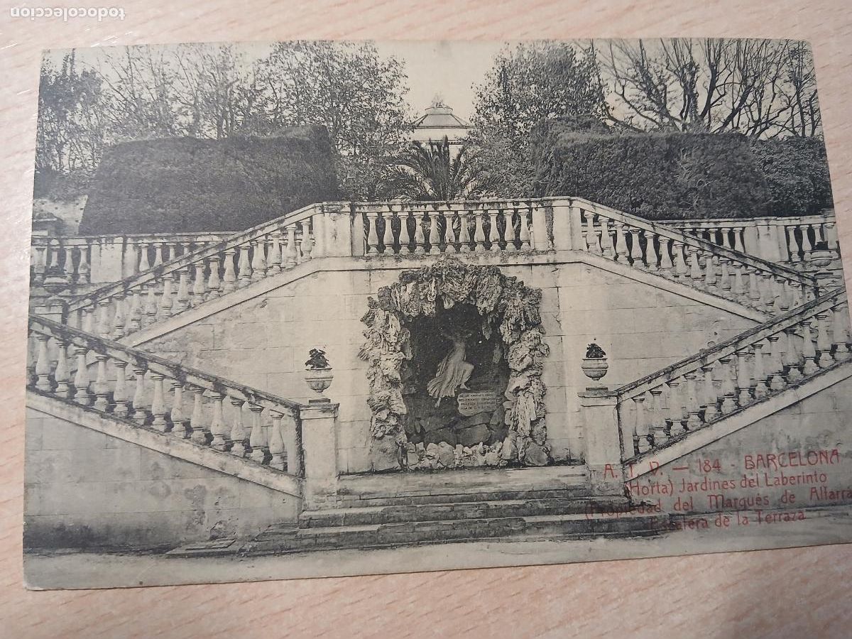 Postales: postal barcelona, horta jardines del laberinto, escalera de la terraza, atv 184