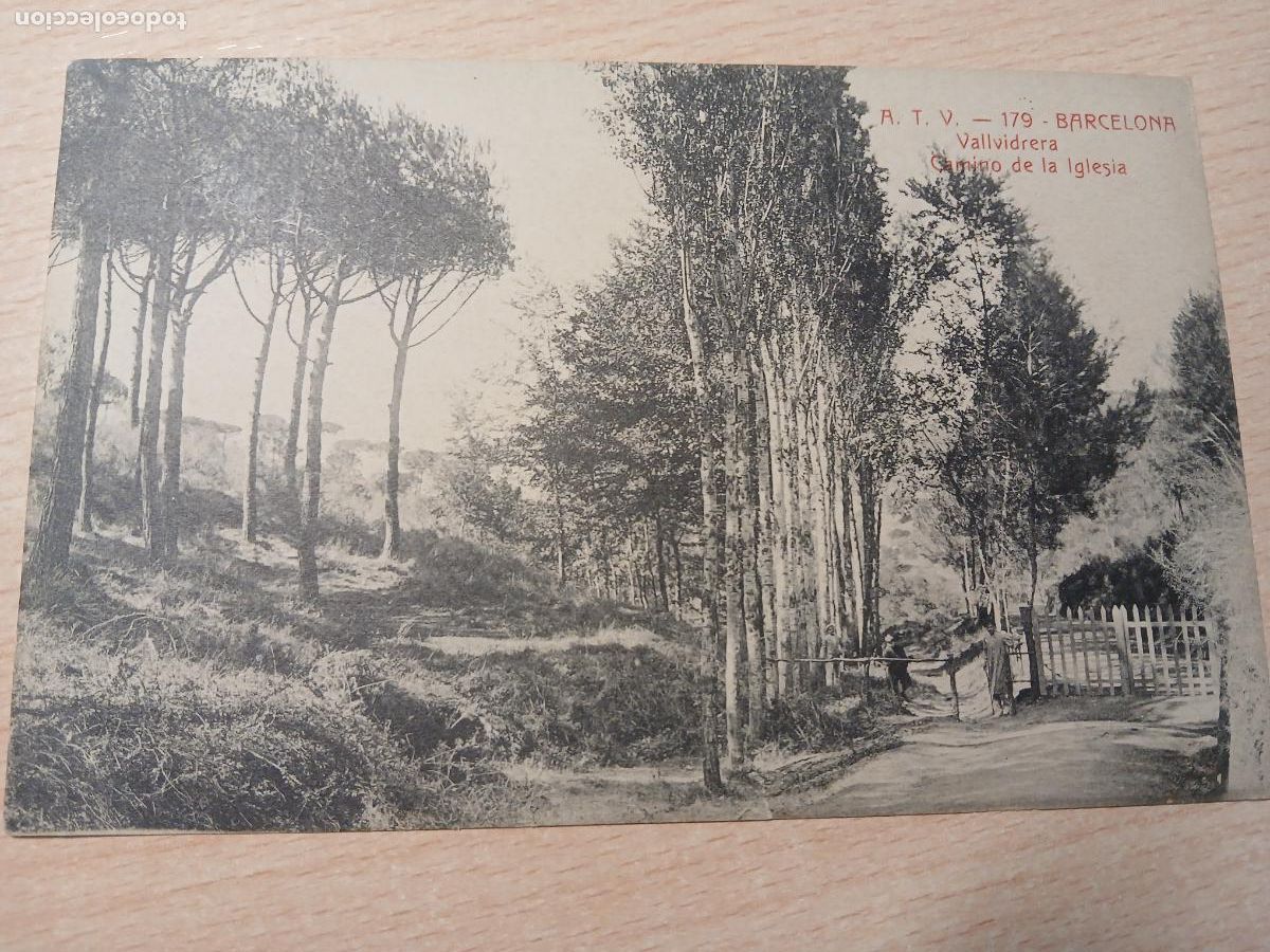 Postales: postal barcelona, vallvidrera, camino de la iglesia, atv 179