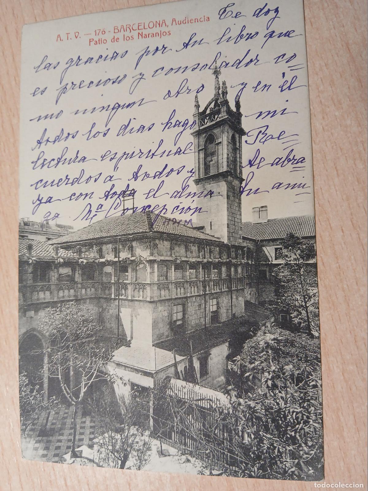 Postales: postal barcelona, audiencia patio de los naranjos, atv 176