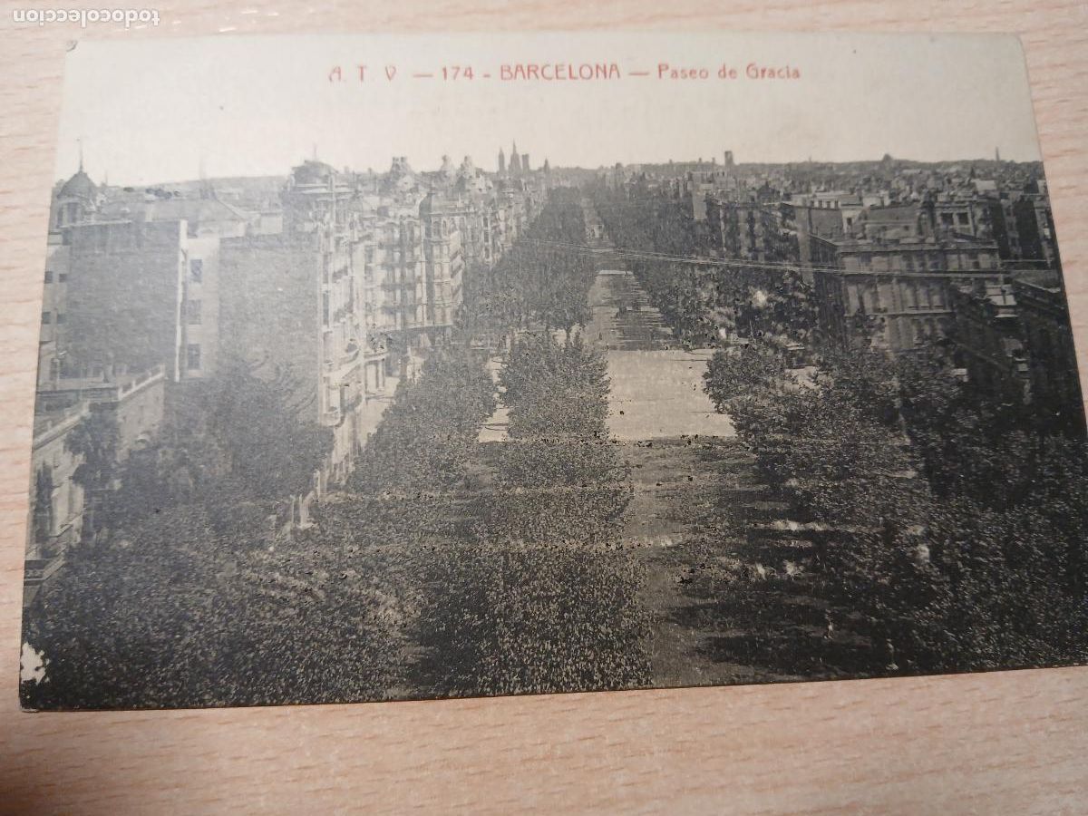 Postales: postal barcelona, paseo de gracia, atv 174